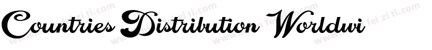 Countries Distribution Worldwide字体转换